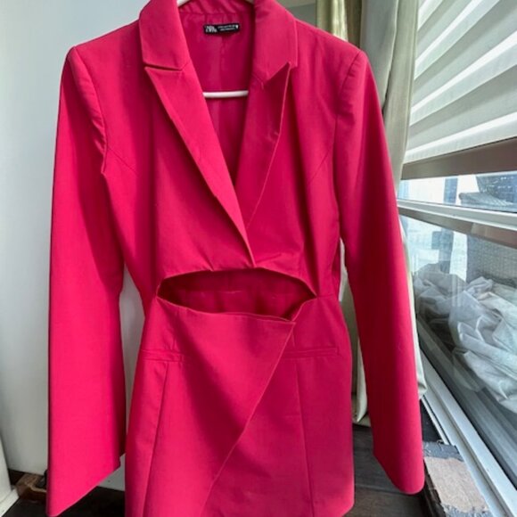 Zara Pink Blazer Dress - Picture 1 of 5